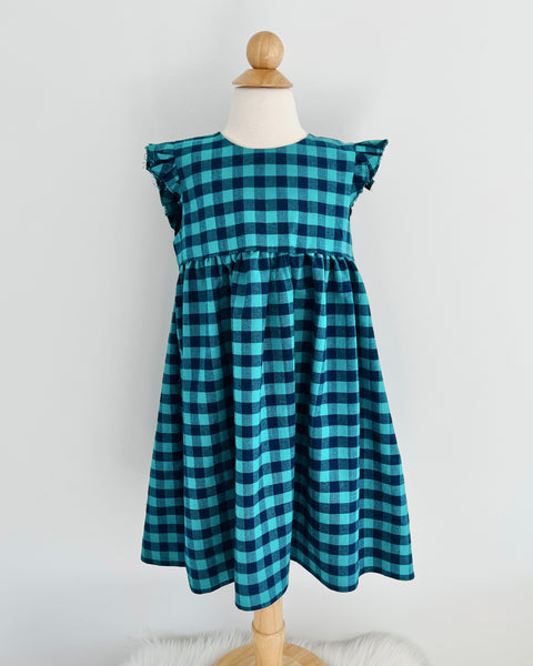 ミストレアスGingham Check Double Ruffle Dress ミストレアス Gingham Check Double Ruffle Dress - メルカリ