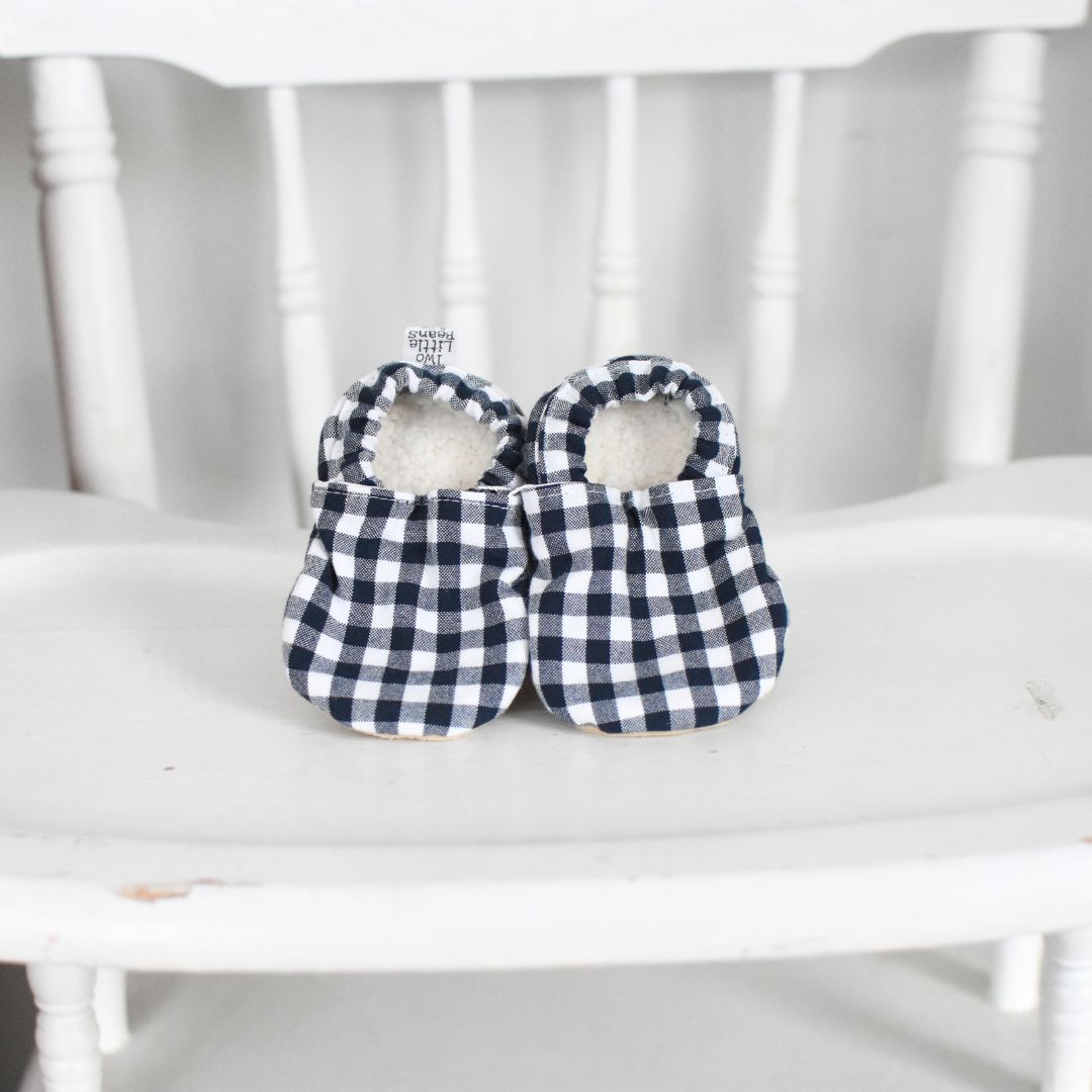 B O O T I E S | Navy Check | 3-6 months