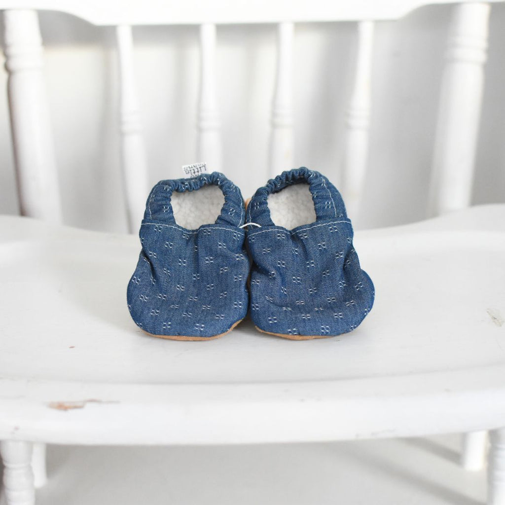 B O O T I E S | Denim Check | 3-6 months