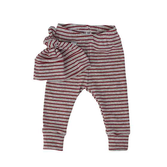 G I F T S E T S | Beanie & Leggings | Red Stripe