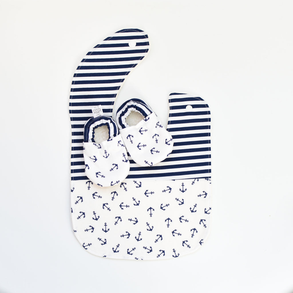 B O O T I E S | Tossed Anchors in Navy
