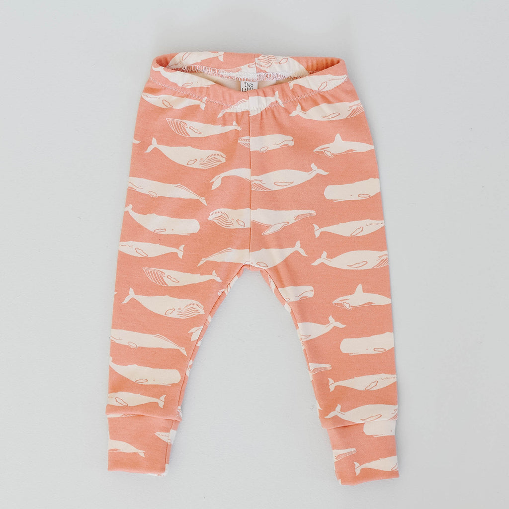 G I F T S E T S | Beanie & Leggings | Whales in Coral