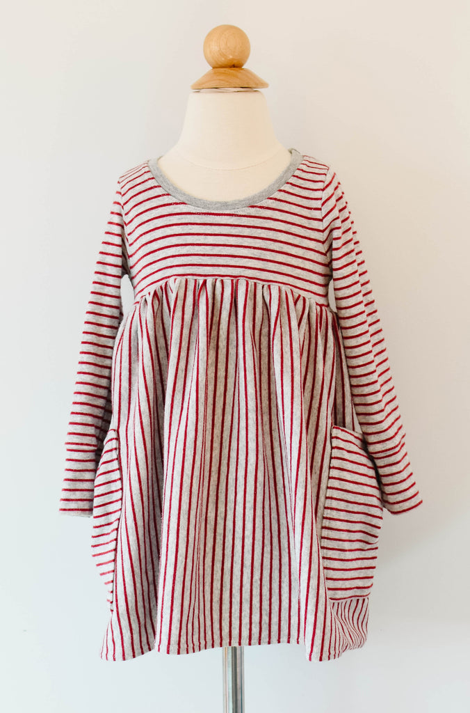 D R E S S E S | Pocket Dress | Rib Knit in Stripe